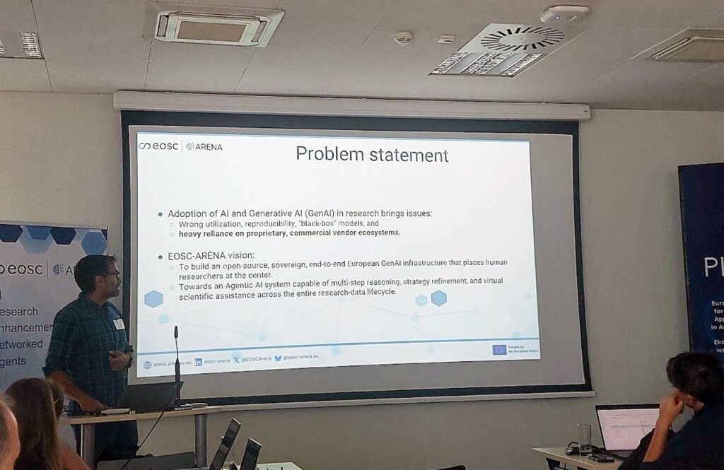 The technical coordinator presents during the kick-off