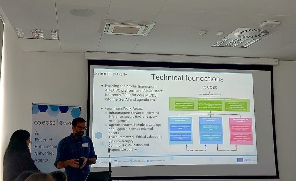 The technical coordinator presents during the kick-off