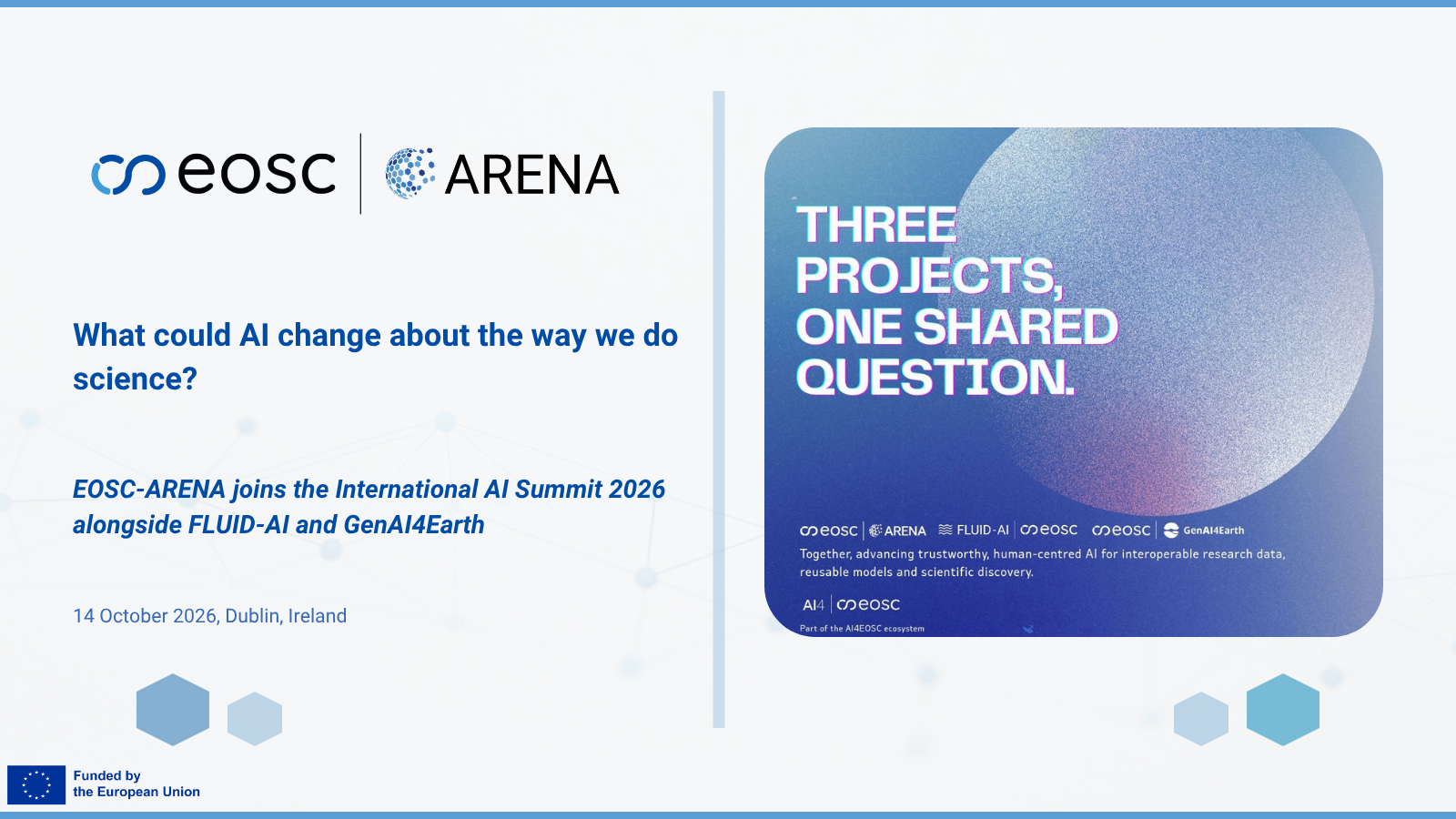 What could AI change about the way we do science? EOSC-ARENA at the International AI Summit 2026